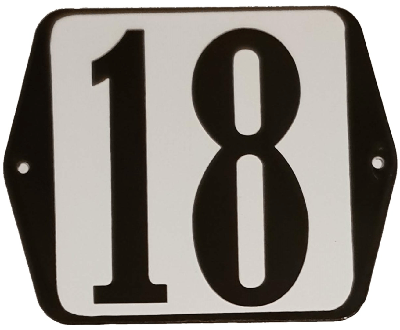 Huisnummer naambordje standaard 15x12 cm nummer 18 - Warentuin mix Huisnummer naambordje standaard 15x12 cm nummer 18 - Warentuin mix