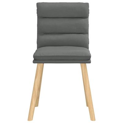 Eetkamerstoelen 6 st stof donkergrijs
