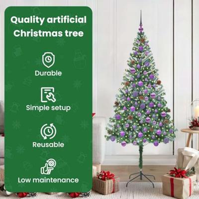 Kunstkerstboom met 300 LED Groen 180 cm PVC en Staal