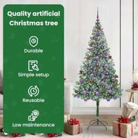 VidaXL Kunstkerstboom met 300 led groen 180 cm pvc en staal - thumbnail