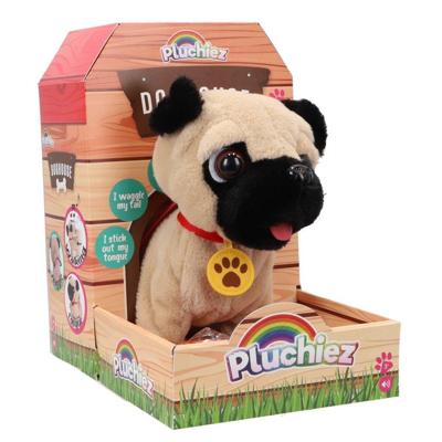 Pluchiez Blaffende Franse Bulldog Frankie Met Uitlaten Pluchiez Blaffende Franse Bulldog Frankie Met Uitlaten