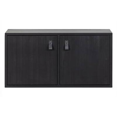 vtwonen Lower Case 2-deurs - Grenen - Zwart - 41x81x35 vtwonen Lower Case 2-deurs - Grenen - Zwart - 41x81x35