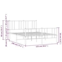 Bedframe met hoofd- en voeteneinde metaal zwart 120x190 cm - thumbnail