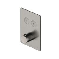 Douchethermostaat Hotbath Cobber Inbouw 2 Pushbuttons Vierkant Mat Wit (excl. inbouwdeel) - thumbnail