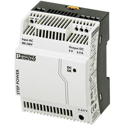Phoenix Contact 2868541 DIN-rail netvoeding 5 V/DC 6.5 A 32.5 W Aantal uitgangen:1 x Inhoud 1 stuk(s) Phoenix Contact 2868541 DIN-rail netvoeding 5 V/DC 6.5 A 32.5 W Aantal uitgangen:1 x Inhoud 1 stuk(s)