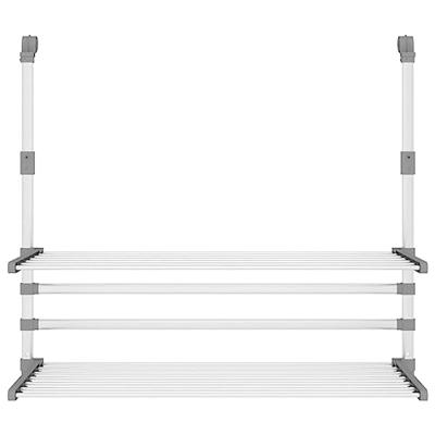 VidaXL Droogrek voor balkon 89x25x(60-95) cm aluminium