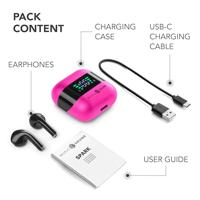 Cellularline In Ear headset Bluetooth, Draadloos Pink, Zwart Oplaadbox, Indicator voor batterijstatus, Volumeregeling - thumbnail