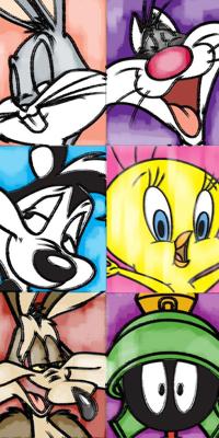 Looney Tunes strandlaken Squares 70 x 140 cm Looney Tunes strandlaken Squares 70 x 140 cm
