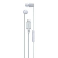Sony IER‑EX15C - Bedrade USB-C oordopjes met microfoon – Lichtgewicht in-ear hoofdtelefoon – Knoopvrije kabel, helder geluid – Perfect voor op reis en dagelijks gebruik – Wit - thumbnail