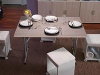 Eettafel opvouwbaar TAFARELLI 125 cm eik - thumbnail