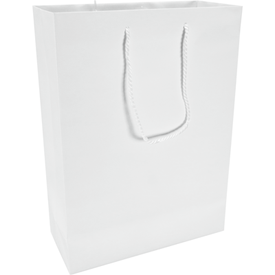 Tas | Papier | met koord | 27x 12x37cm | draagtas | wit | 100 stuks