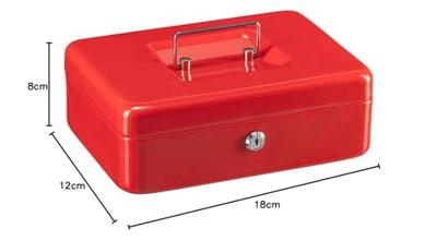 Burg Wächter 5025 red Geldcassette (b x h x d) 250 x 90 x 180 mm Rood