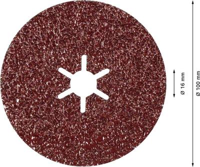 Bosch Accessoires Expert R781 keramische prisma-fiberschijf 100 mm, 16 mm, K36 - 1 stuk(s) - 2608621788