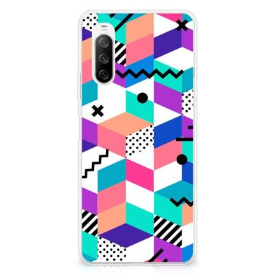 Sony Xperia 10 III | TPU Hoesje | Blokken Kleurrijk Sony Xperia 10 III | TPU Hoesje | Blokken Kleurrijk