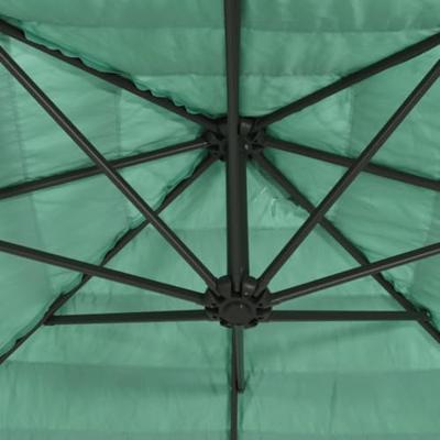 Parasol met stalen paal 324x324x247 cm groen Parasol met stalen paal 324x324x247 cm groen