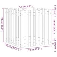Plantenbak met hekontwerp 70x70x70 cm gempregneerd grenenhout - thumbnail