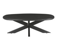 Livingfurn Salontafel 'Jesper' Mangohout, 120 x 75cm, kleur Zwart - thumbnail