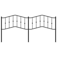 Hoofdbord 200 cm metaal zwart - thumbnail