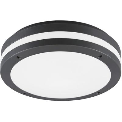 LED Plafondlamp Badkamer - Waterdicht Rond 12W 3000K Antraciet