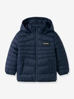 Gewatteerd donsjack met capuchon voor jongens NAME IT donkerblauw - thumbnail