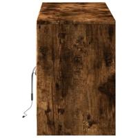 Tv-meubel met LED 139,5x34x50 cm bewerkt hout gerookt eiken - thumbnail