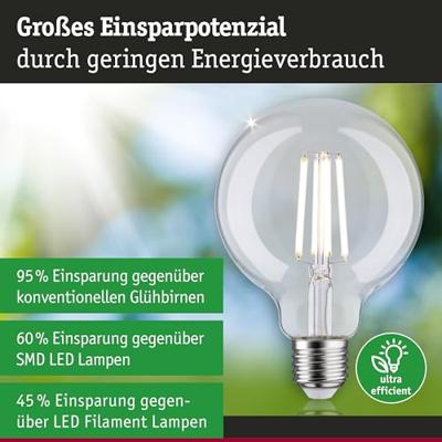 Paulmann 29127 LED-lamp Energielabel A (A - G) E27 4 W Neutraalwit (Ø x h) 95 mm x 138 mm 1 stuk(s)