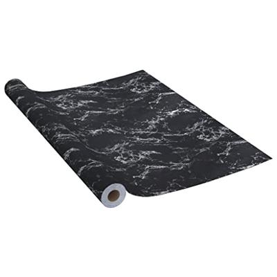 Meubelfolie zelfklevend 500x90 cm PVC steenzwart