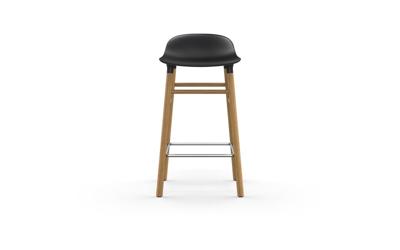 Normann Copenhagen Form barkruk H65 Black vierpoot eikenhout