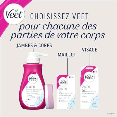 veet Veet Ontharingsstrips Benen & Lichaam - Hypoallergene Minima - 40 stuks - thumbnail
