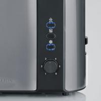 Severin 9573 Broodrooster Controlelampje, Met geïntegreerde broodopzet Antraciet, Zwart, RVS - thumbnail