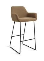 Jesper Home Barkruk 'Hiroo' Slide Black, kleur Willow (zithoogte 75cm) - thumbnail