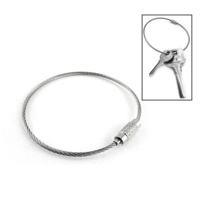 Buiten Camping multifunctionele stalen draadkabel Ring / roestvrij staal draad belangrijke Chain(Silver)