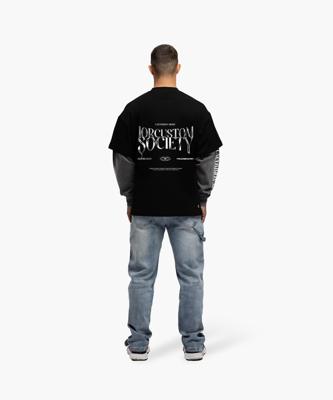 Jorcustom Uncommon Minds Double Layered Longsleeve T-Shirt Heren Zwart/Donkergrijs - Maat M - Kleur: DonkergrijsZwart | Soccerfanshop Jorcustom Uncommon Minds Double Layered Longsleeve T-Shirt Heren Zwart/Donkergrijs - Maat M - Kleur: DonkergrijsZwart | Soccerfanshop