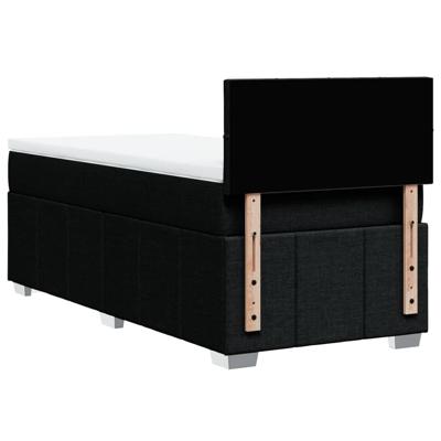 Boxspring met matras stof zwart 100x200 cm - thumbnail