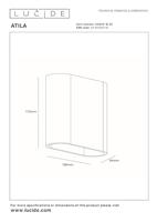 Lucide ATILA - Wandlamp Binnen/Buiten - LED Dimb. - 2x5W 2700K - IP54 - Zwart - thumbnail