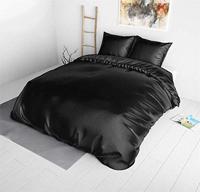 RoyalTextile - Beauty Skin Care Dekbedovertrek Micropercal - Zwart - 140 x 220 - thumbnail