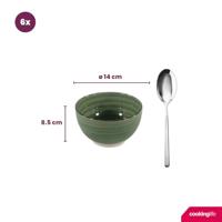 Cookinglife Soepkommen / kommen Delice Groen ø 14 cm - 6 stuks - thumbnail