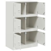 Dressoir 67x39x107 cm staal wit - thumbnail