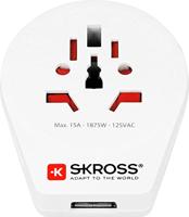 SKROSS | 1.500262 | World to USA + USB | World to USA reisadapter met 1 USB 2.4A-aansluiting - Spanning en vermogen: 100 V - 1500 W / 250 V - 3750 W - Bescherming tegen elektrische schokken - thumbnail
