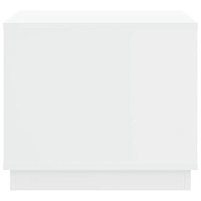Salontafel 51x50x44 cm bewerkt hout wit - thumbnail