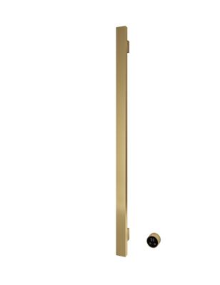 Hotbath &MORE set van 1 rails RASV135 SQUARE135 cm met separate schakelaar en inbouw element Geborsteld Messing PVD (RASV135-1BBP)