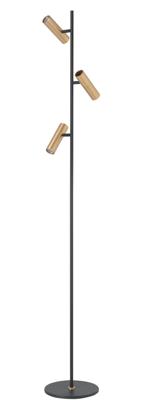 Highlight VloerlampTrend 3-lichts zwart met messing - V4733.38