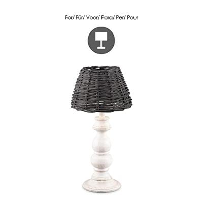 Lampenkap rond schuin | taps | rotan | rieten lampenkap voor tafellamp | lampenkap met E27 fitting | Ø20cm H13cm | bruin Lampenkap rond schuin | taps | rotan | rieten lampenkap voor tafellamp | lampenkap met E27 fitting | Ø20cm H13cm | bruin