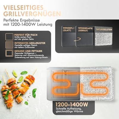 Clatronic RG 3518 Gourmetstel 8 pannen Zwart