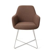 Jesper Home Hiroo eetkamerstoel Rustic Rye cross steel - thumbnail