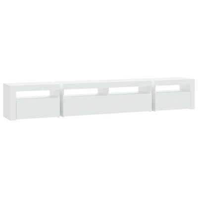 Tv-meubel met LED-verlichting 240x35x40 cm wit
