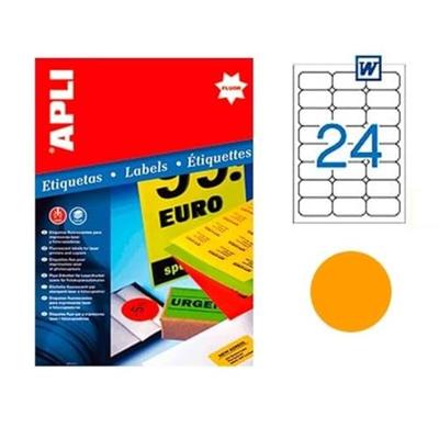 Apli fluorescerente etiketten 64 x 33,9 mm (b x h) oranje Apli fluorescerente etiketten 64 x 33,9 mm (b x h) oranje