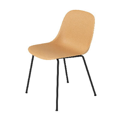 Muuto Fiber Side eetkamerstoel oker