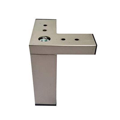Stalen meubelpoot rvs look hoek 4 bij 4 cm en hoogte 13 cm