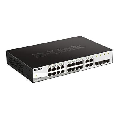 D-Link DGS-1210-20 Managed Smart Switch (20 poorten, waarvan 16 x 10/100/1000 Mbit/s poorten en 4 x SFP-poorten)